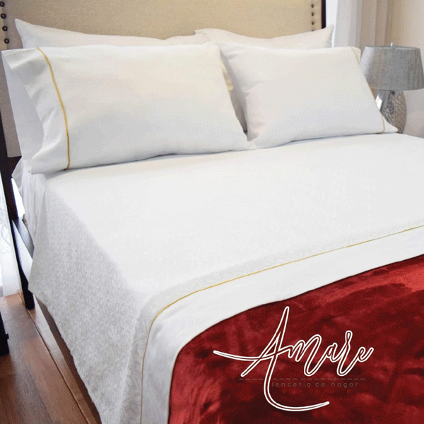 Juego de cama 260 Hilos Bella Maria Oro