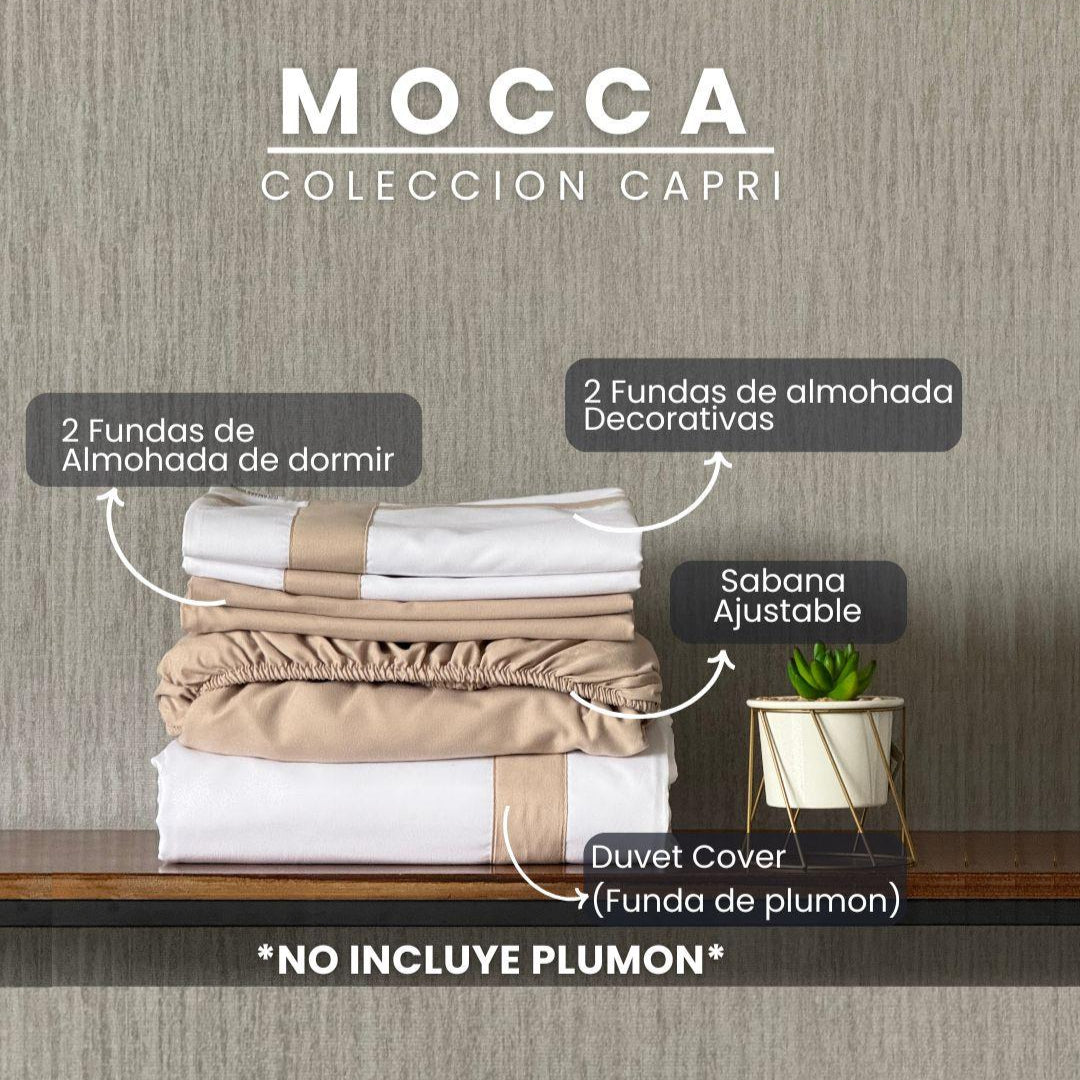 Set Duvet Cover Mocca + Envío Gratis - Colección Capri