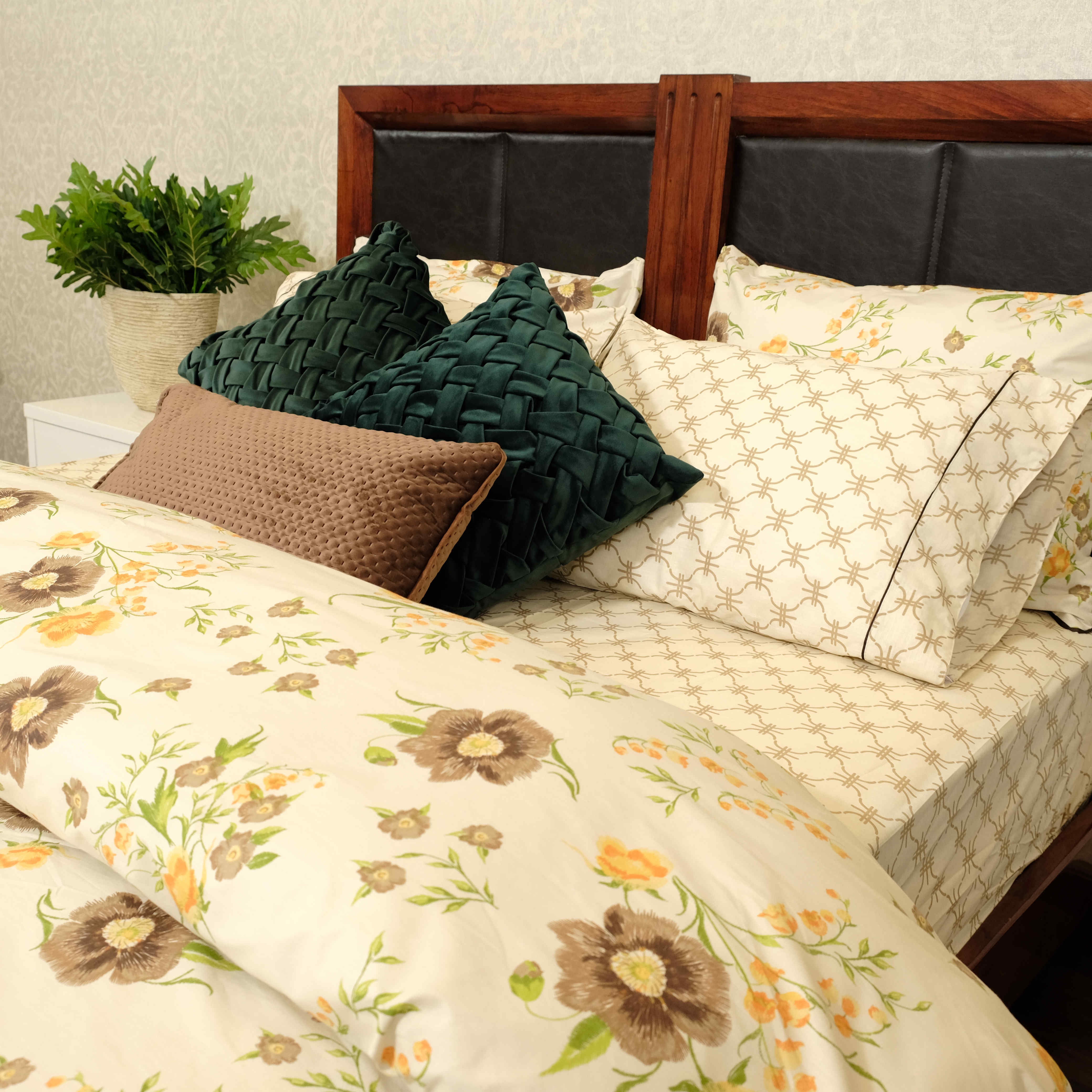 Outlet Set Cover Botánica Orange