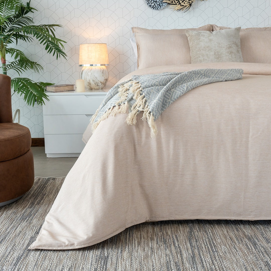 Combo Dolcce Caramelo: Plumón + Duvet Cover + Juego de Sábanas + Cojín REGALO + ENVÍO GRATIS