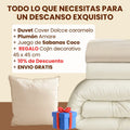 Combo Dolcce Caramelo: Plumón + Duvet Cover + Juego de Sábanas + Cojín REGALO + ENVÍO GRATIS