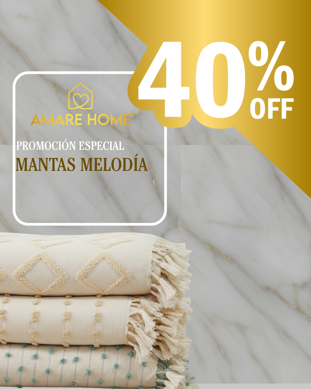 Manta Melodia - White Blue