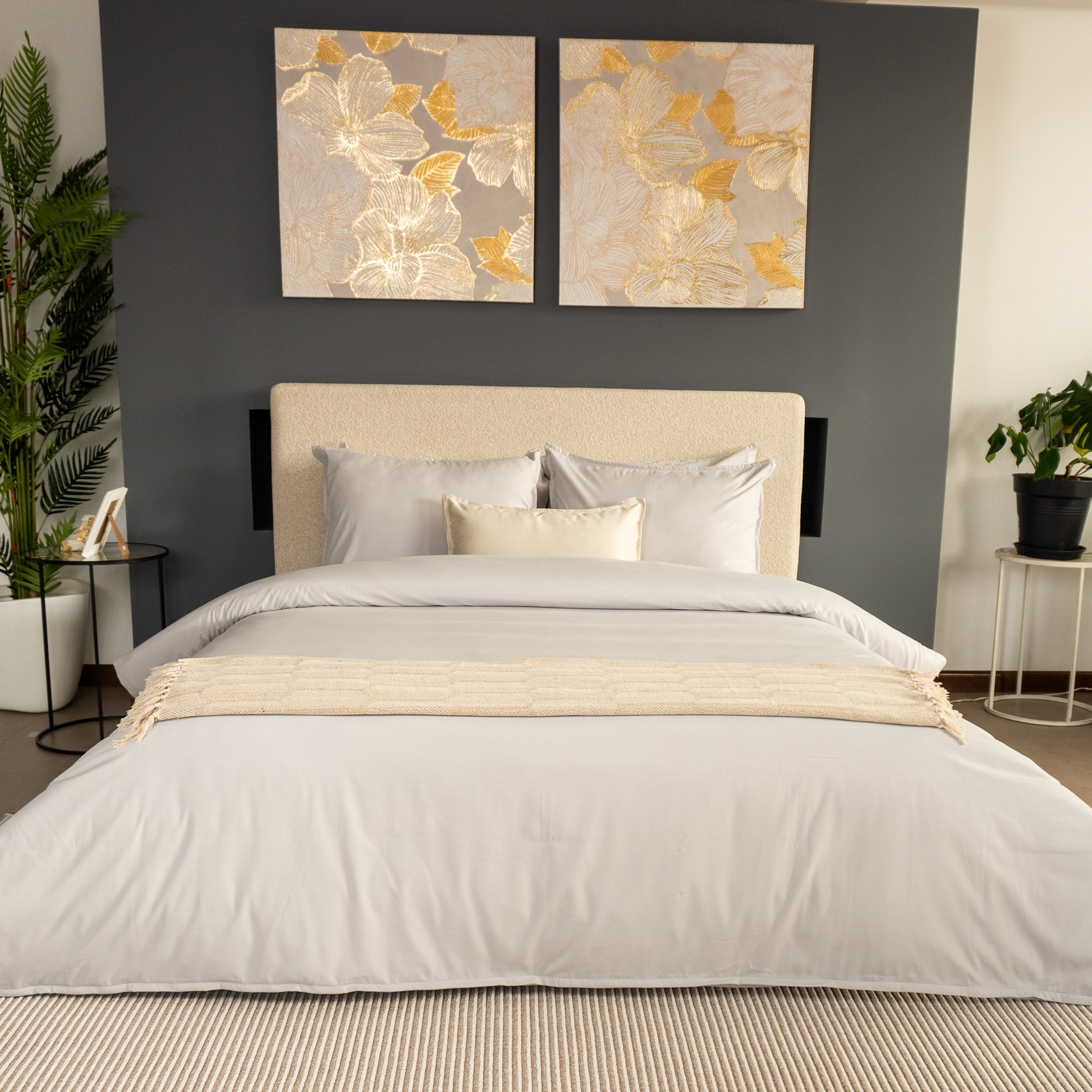 Duvet Cover gris  Perla - Colección Pastello