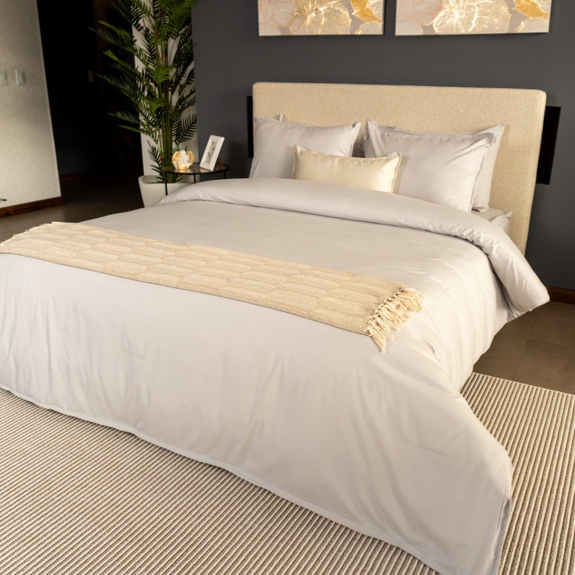 Duvet Cover gris  Perla - Colección Pastello