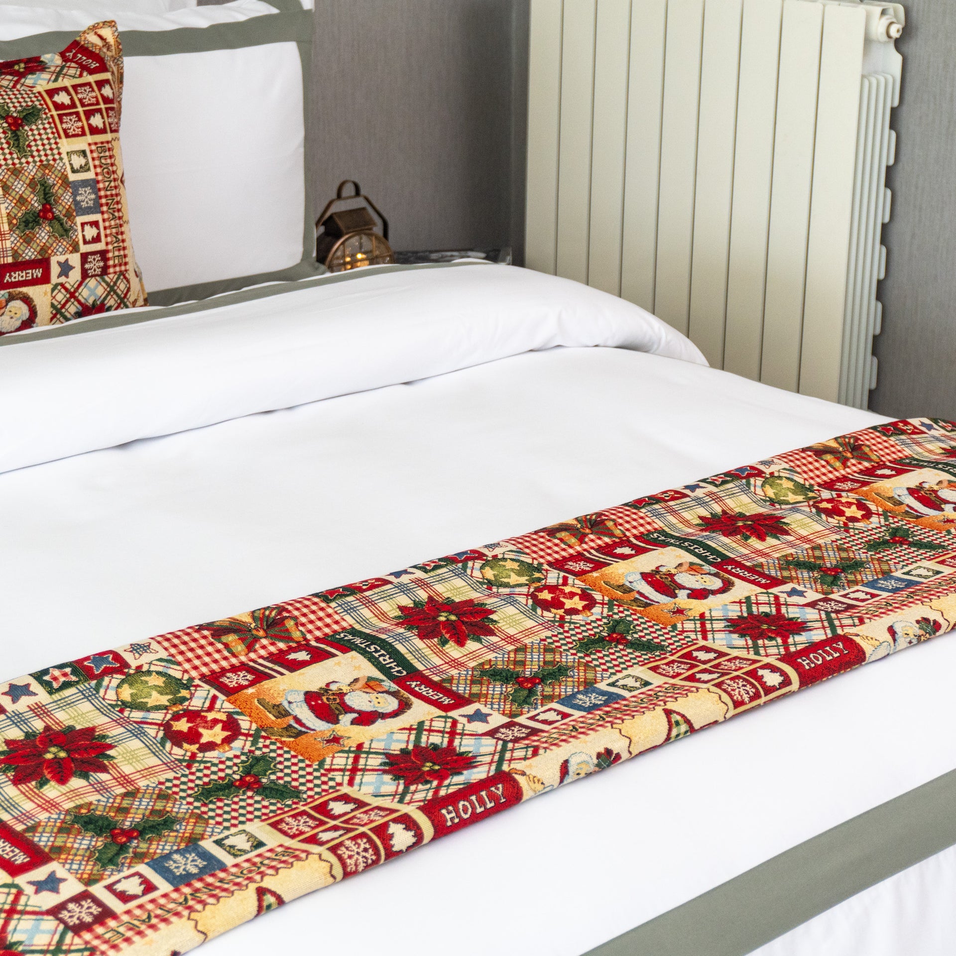 Pie de cama Navideño Merry Chritsmas - Colección Navideña