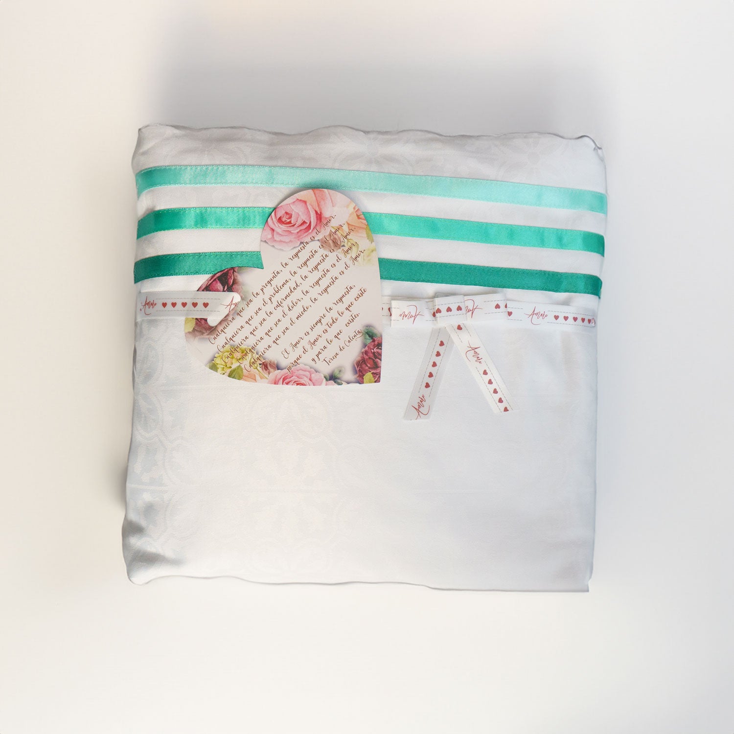 Outlet Juego de Cama 300 Hilos Bella Maria Cintas Verde