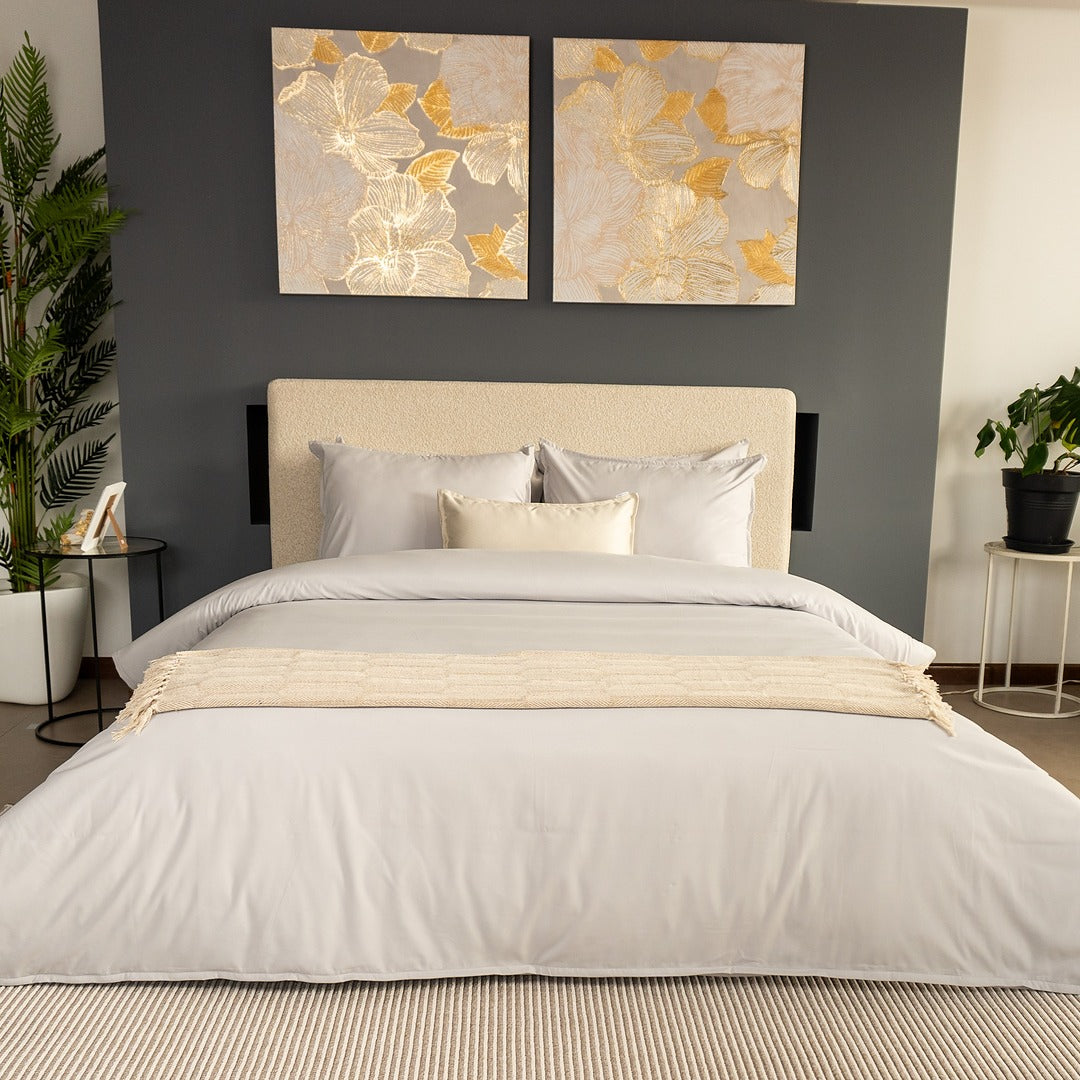 Duvet Cover gris  Perla - Colección Pastello