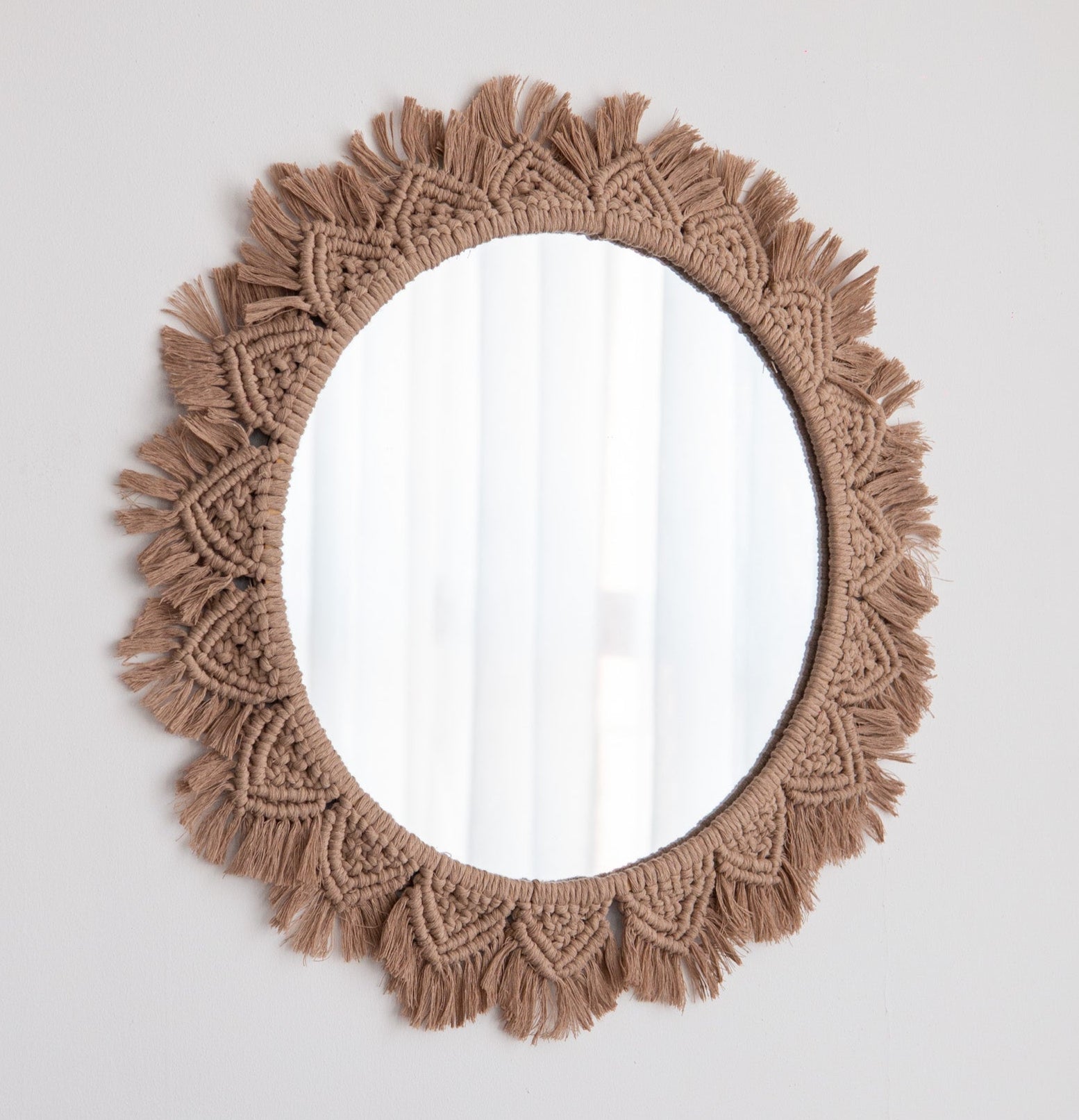 Espejo en Macramé Avellana - Colección Elegance