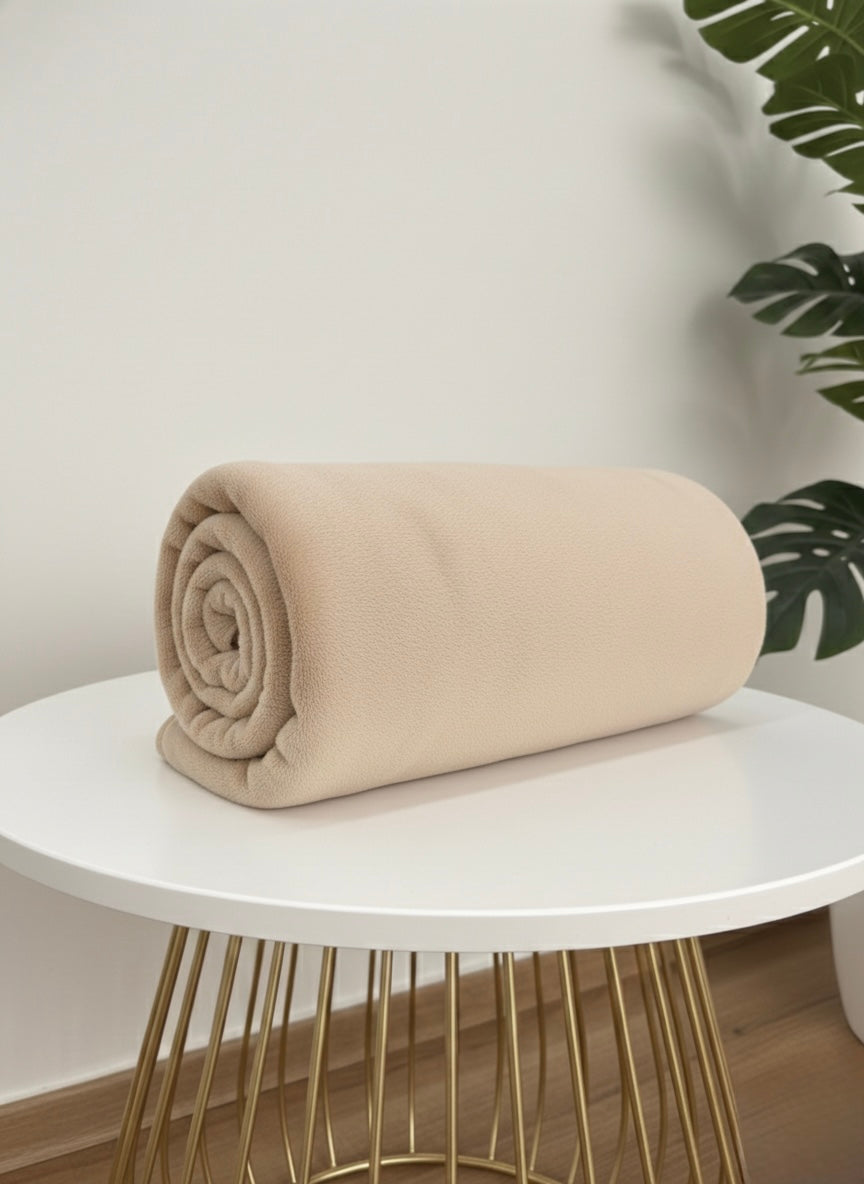 FRAZADA BEIGE COLECCIÓN AMBAR