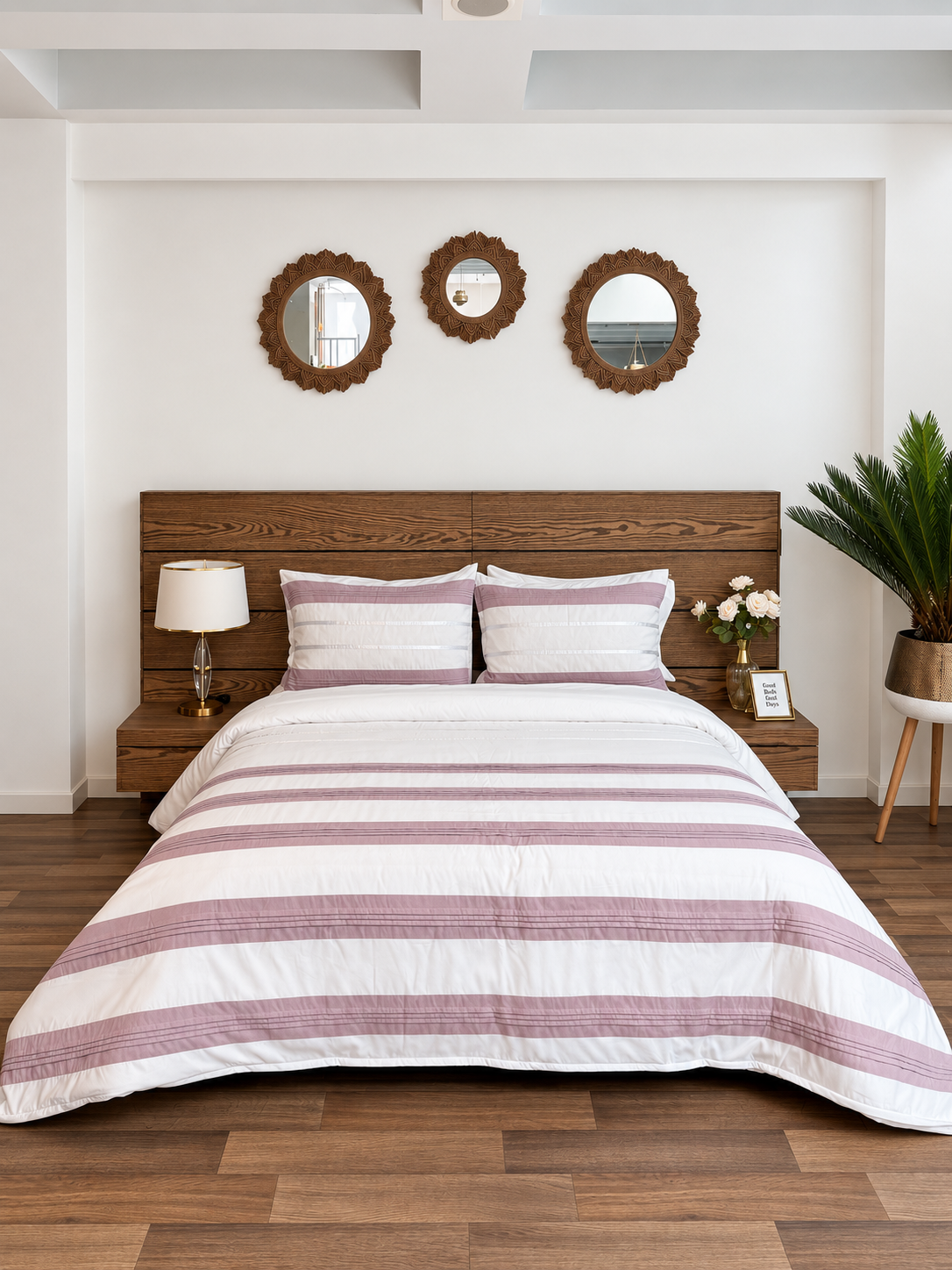Set Duvet Cover Blanco Malva- Armonia