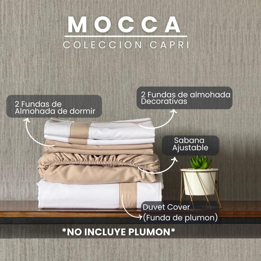 Set Duvet Cover Mocca + Envío Gratis - Colección Capri