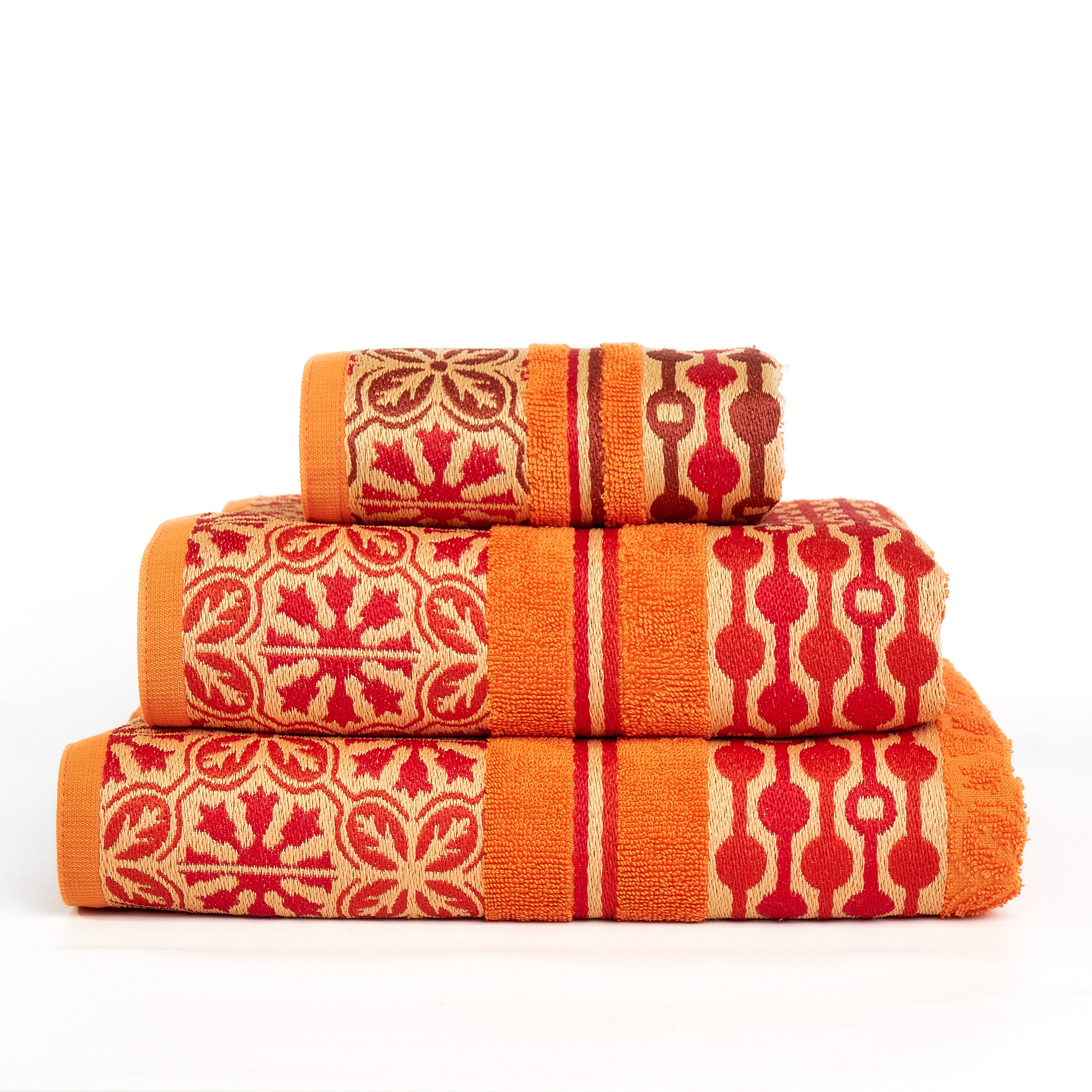 Juego de Toallas Naranja - Colección Sofia