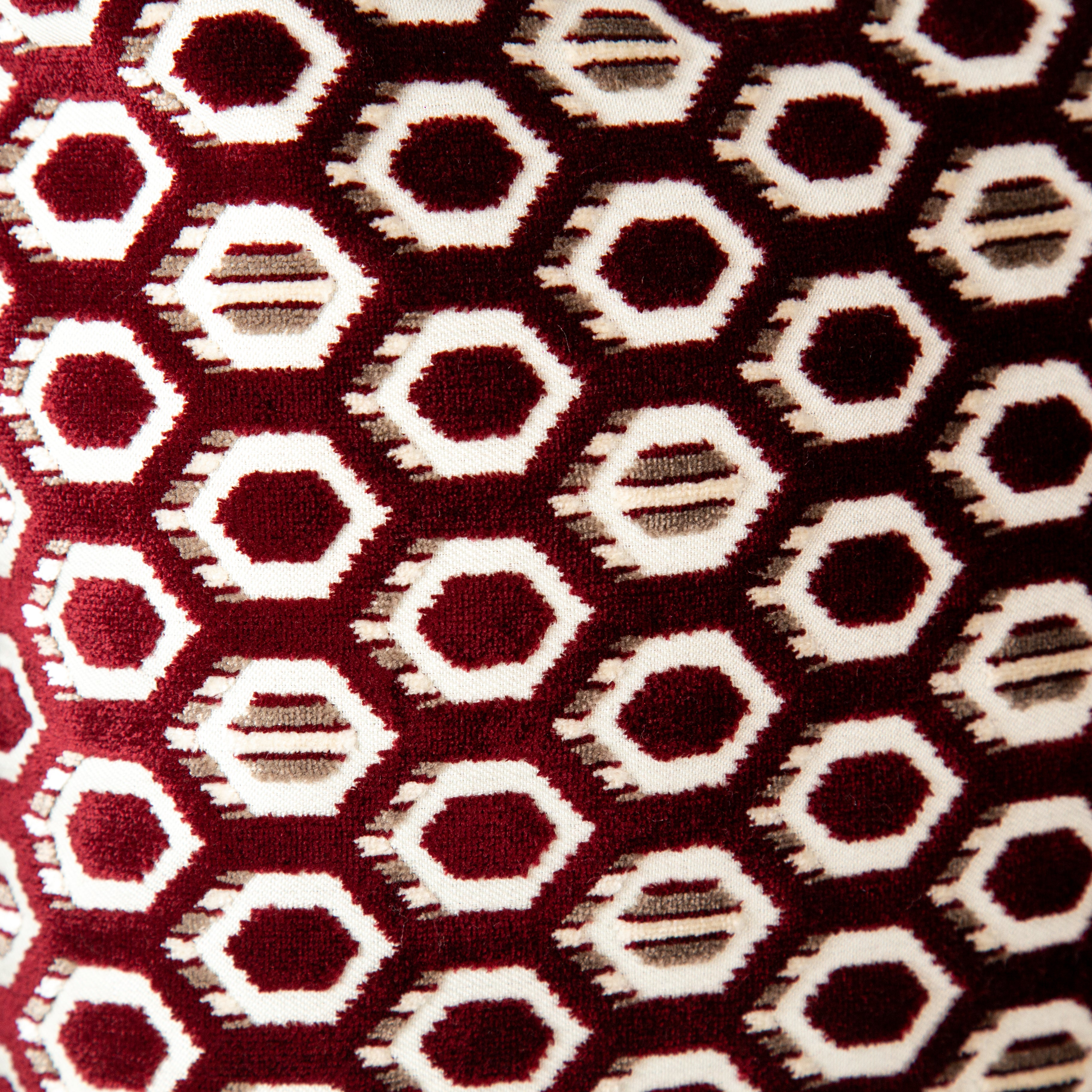 Cojín Decorativo Hexa Wine - Colección Geometric Bliss