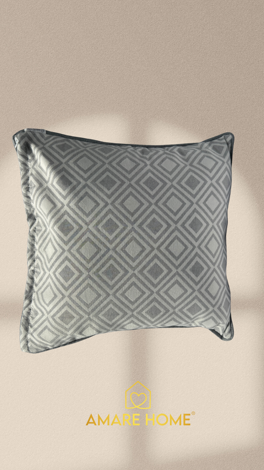 Outlet  Cojín Rombos Gris 2X1