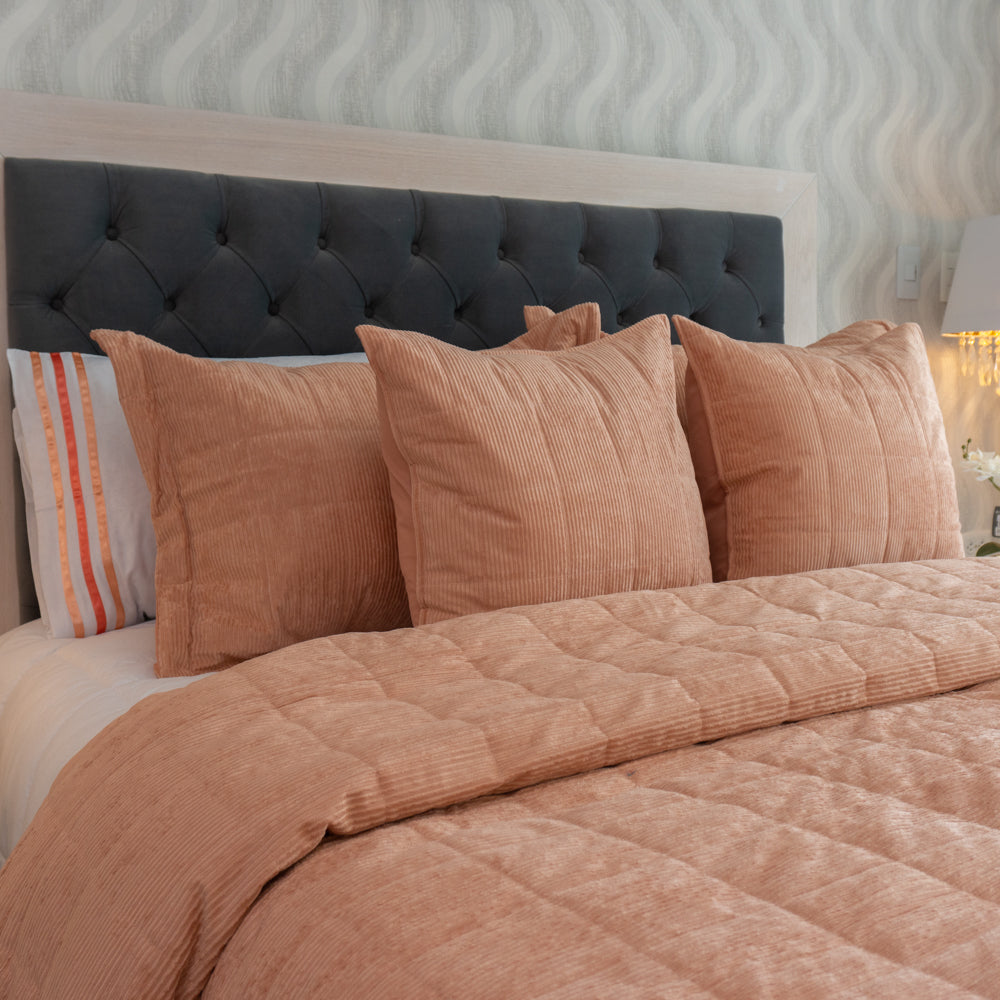 Salmon Bedspread Set - Chanel Collection