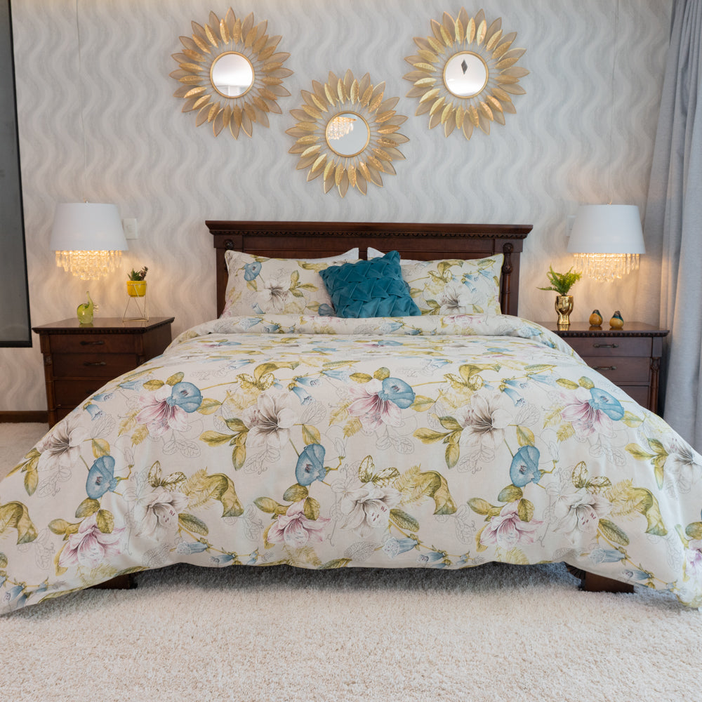 Duvet Cover Floral Green - Colección Alegría