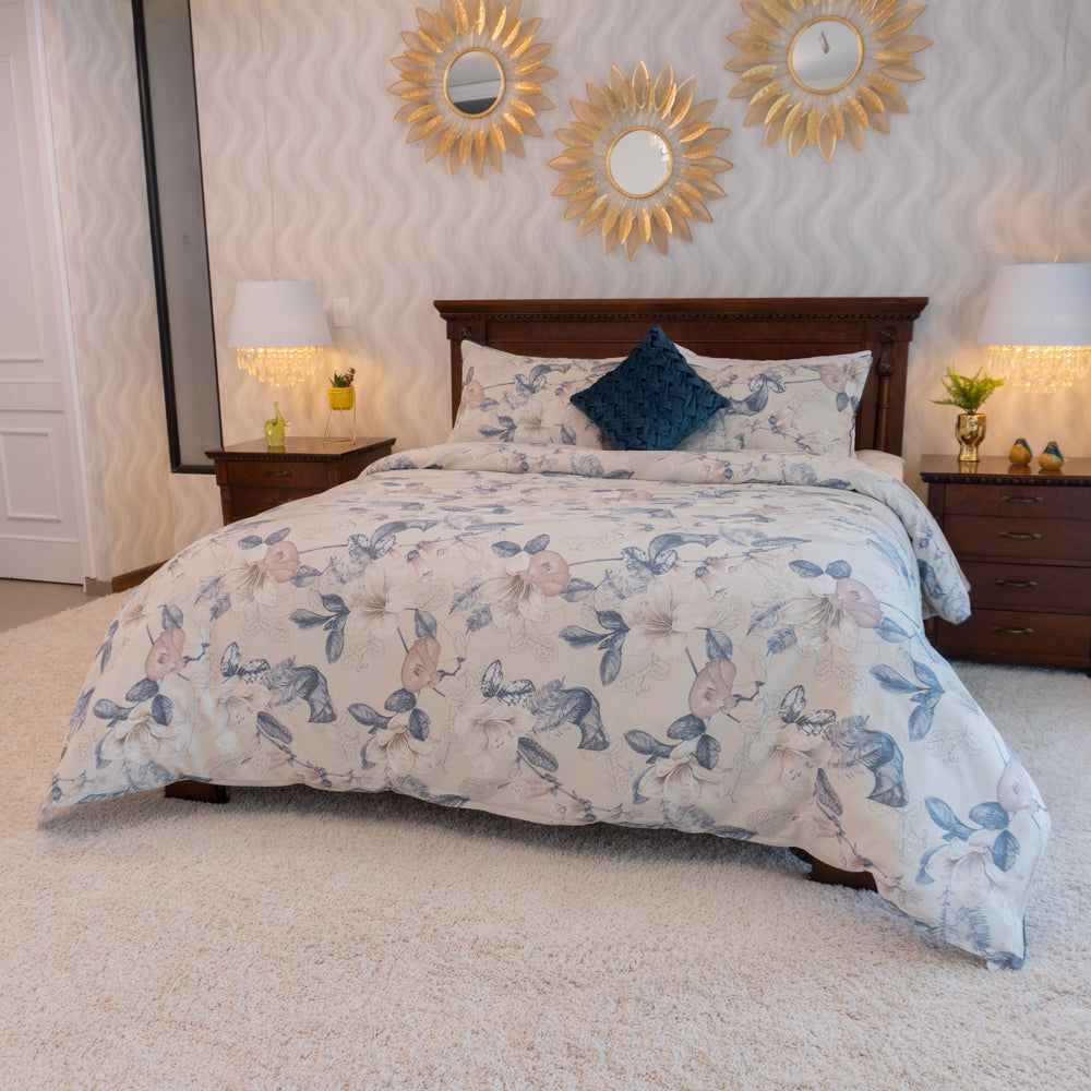 Duvet cover floral blue - Alegría Collection