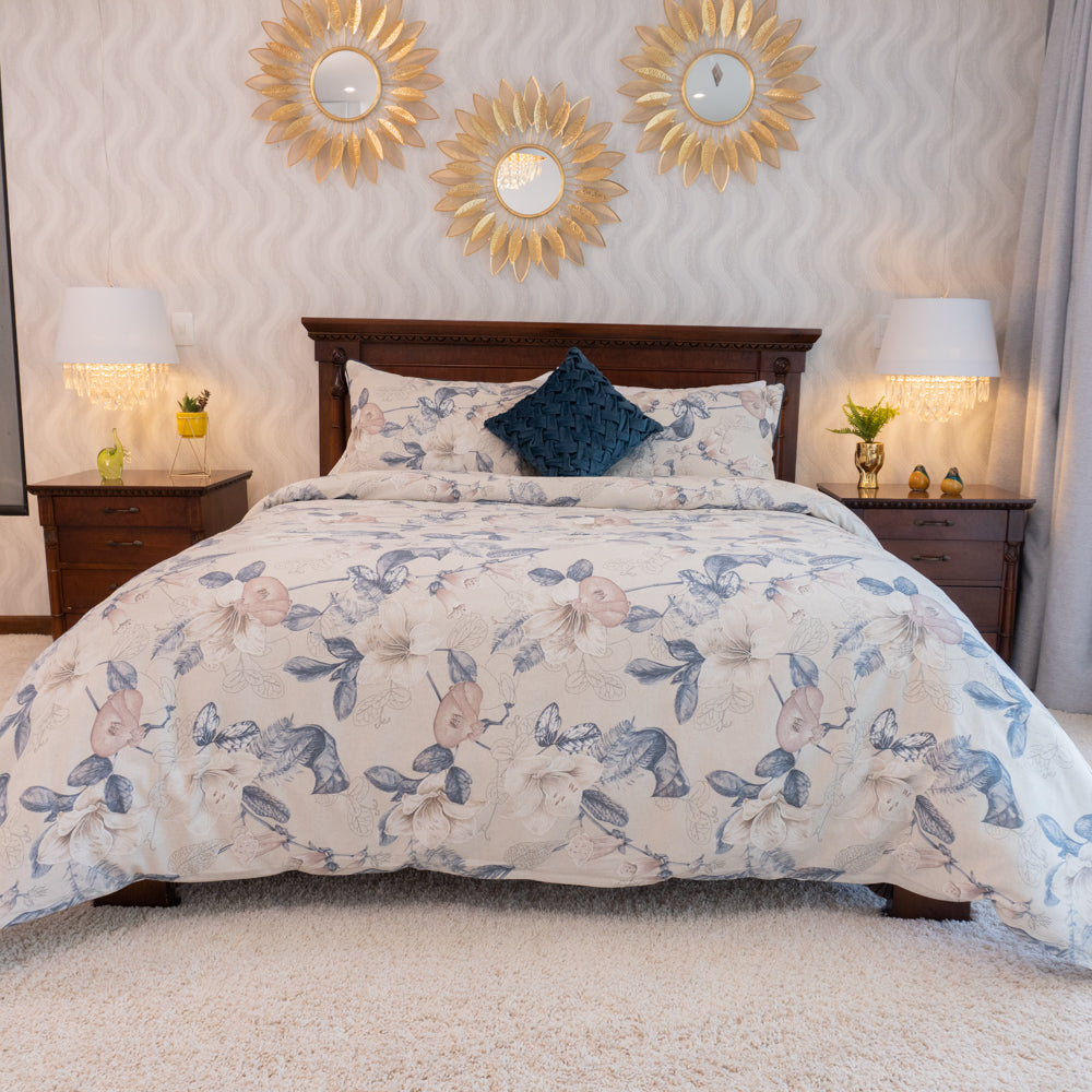 Duvet Cover Floral Blue - Colección Alegría