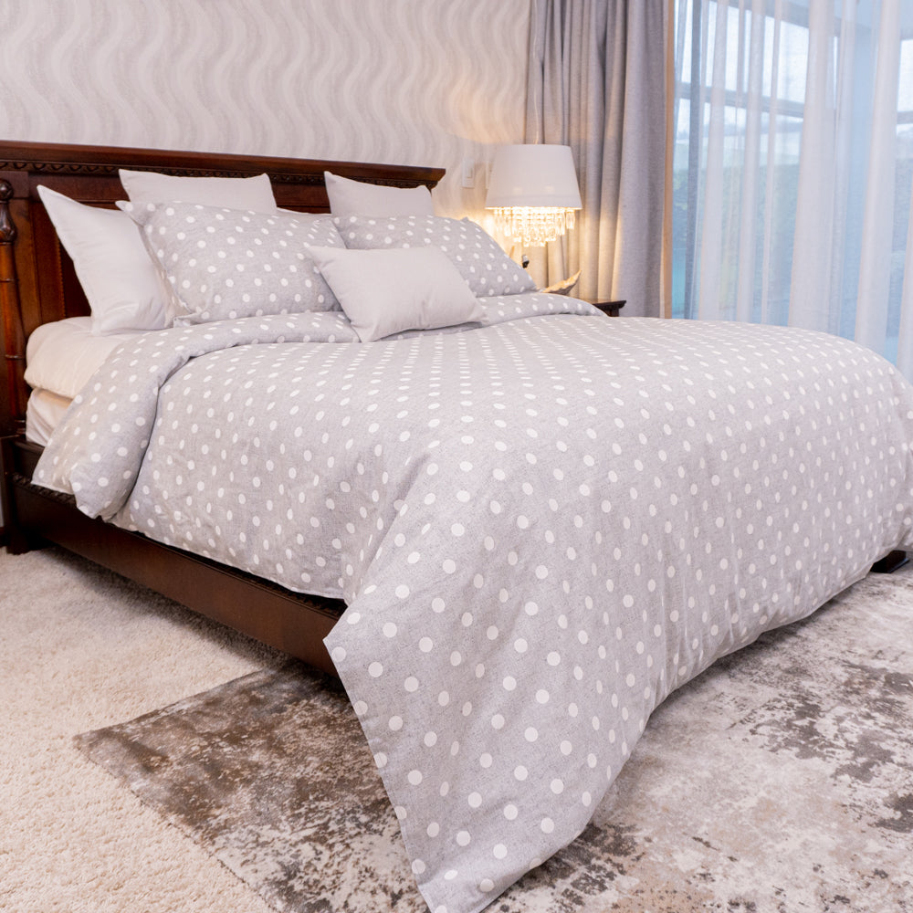 Gray dots duvet cover - Inizio Collection