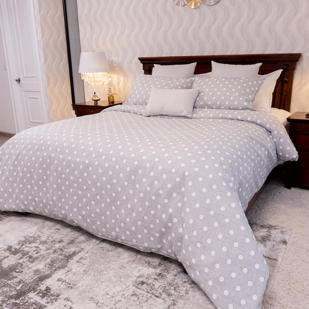 Gray dots duvet cover - Inizio Collection