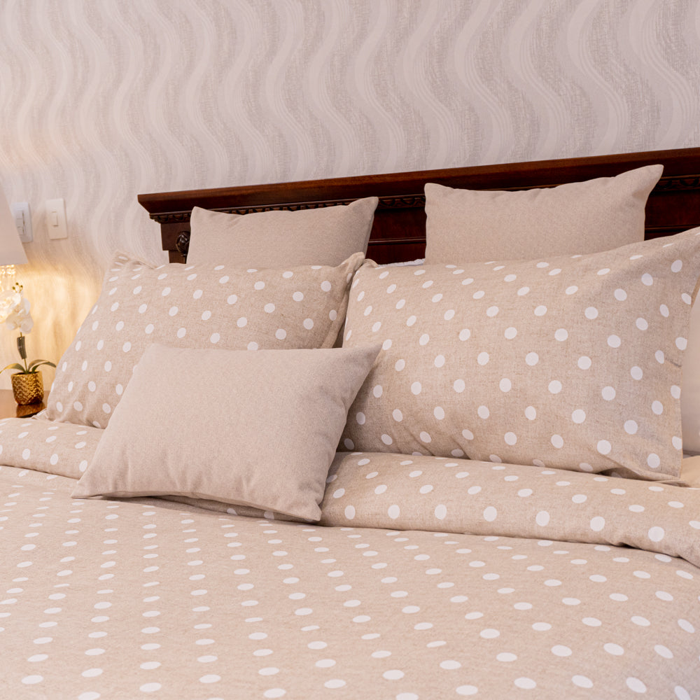 Duvet cover beige dots - Inizio Collection