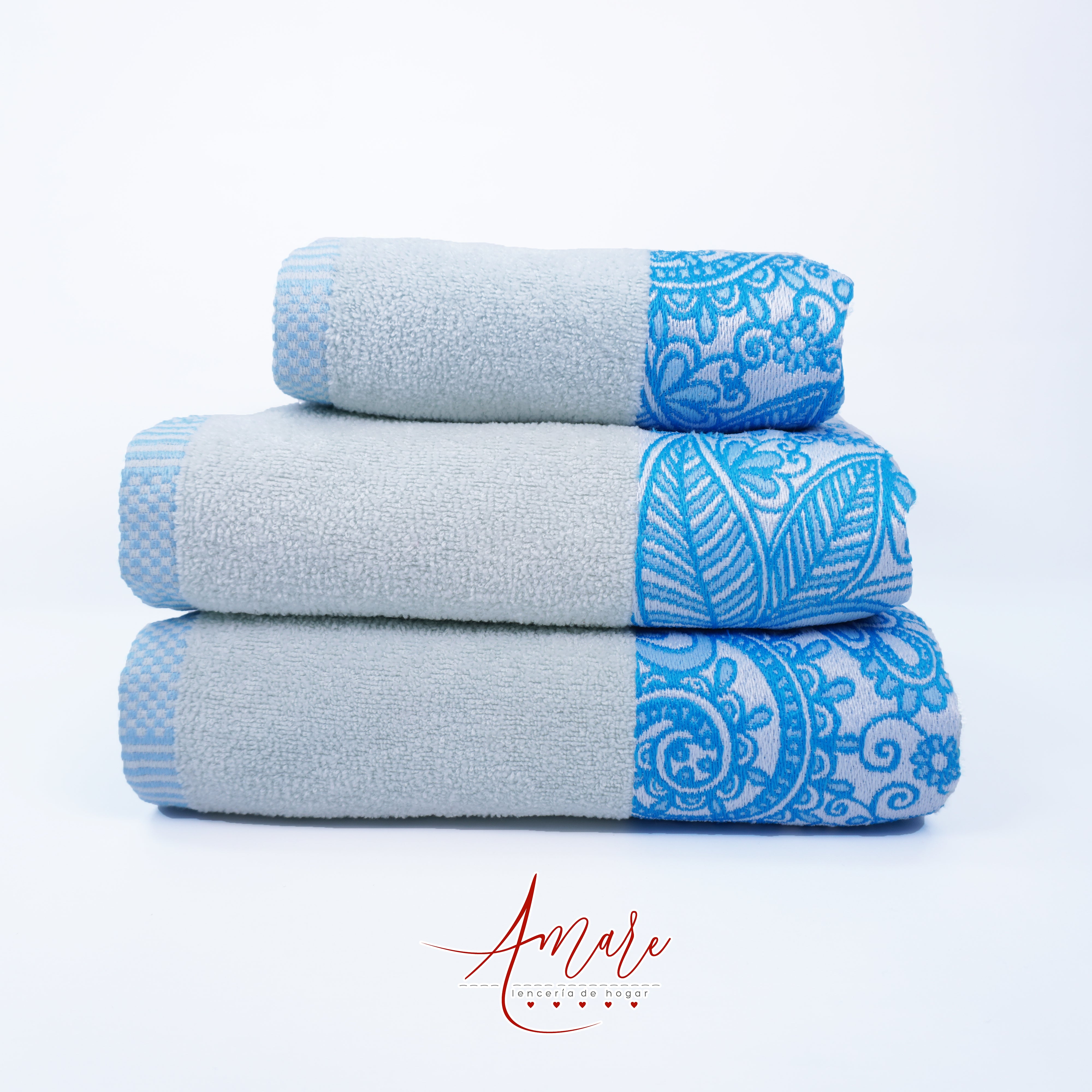 Set of cream cotton towels - Victoria Collection